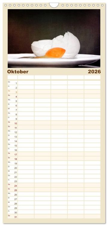 Produktbild: Familienplaner 2026 - Der K&uuml;chenkalender mit 5 Spalten (Wandkalender, 21 x 45 cm) CALVENDO