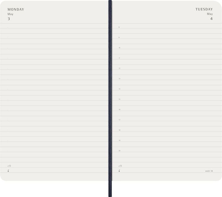 Produktbild: Moleskine 12 Monate Tageskalender 2027, Large/A5, 1 Tag = 1 Seite, Weicher Einband, Saphir
