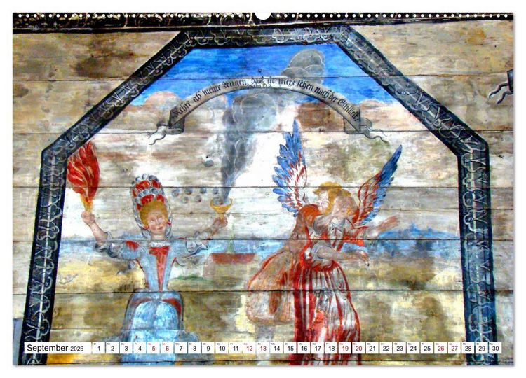 Produktbild: Die Kirche von M&uuml;hlhausen - Ein architektonisches Kleinod in Ostpreu&szlig;en (hochwertiger Premium Wandkalender 2026 DIN A2 quer), Kunstdruck in Hochglanz