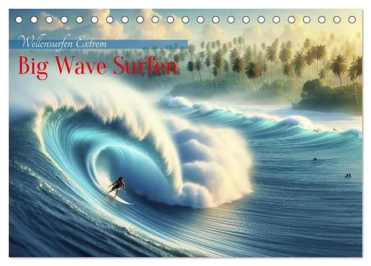 Produktbild: Big Wave Surfen (Tischkalender 2026 DIN A5 quer), CALVENDO Monatskalender