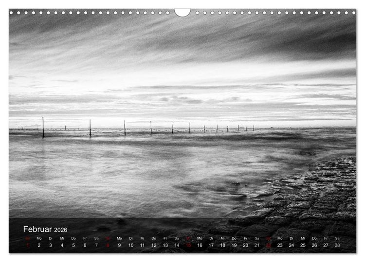 Produktbild: Wangerooge Noir (Wandkalender 2026 DIN A3 quer), CALVENDO Monatskalender