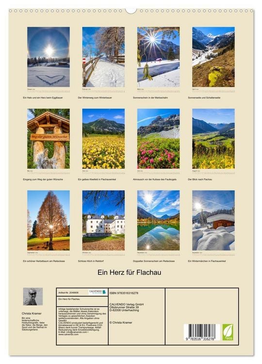 Produktbild: Ein Herz f&uuml;r Flachau (hochwertiger Premium Wandkalender 2026 DIN A2 hoch), Kunstdruck in Hochglanz