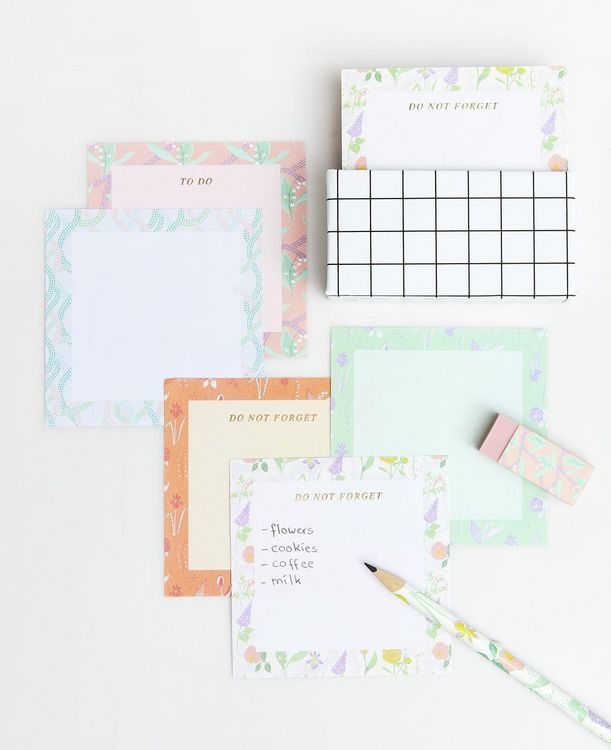 Produktbild: Notizzettel-Box Flower Frames MIX, 200 Blatt, 9x9 cm