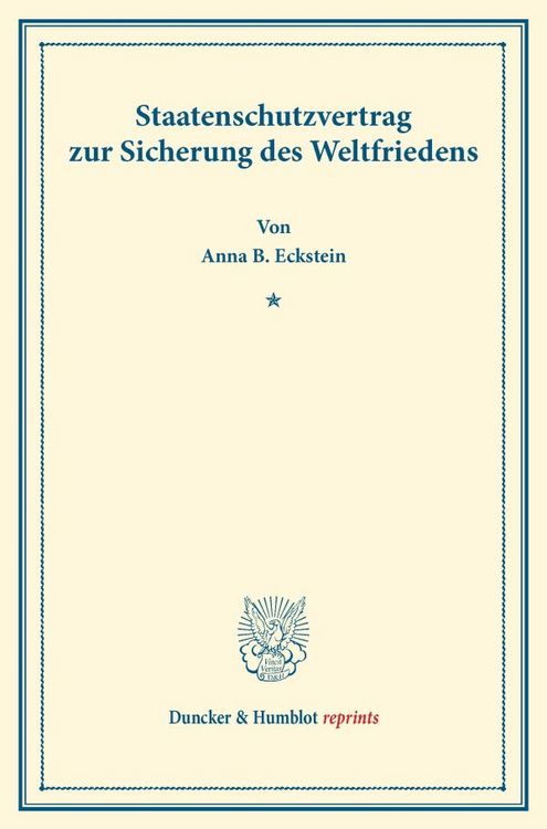 Produktbild: Staatenschutzvertrag zur Sicherung des Weltfriedens.