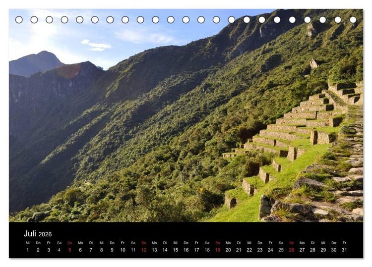 Produktbild: Machu Picchu - Exklusiv (Tischkalender 2026 DIN A5 quer), CALVENDO Monatskalender