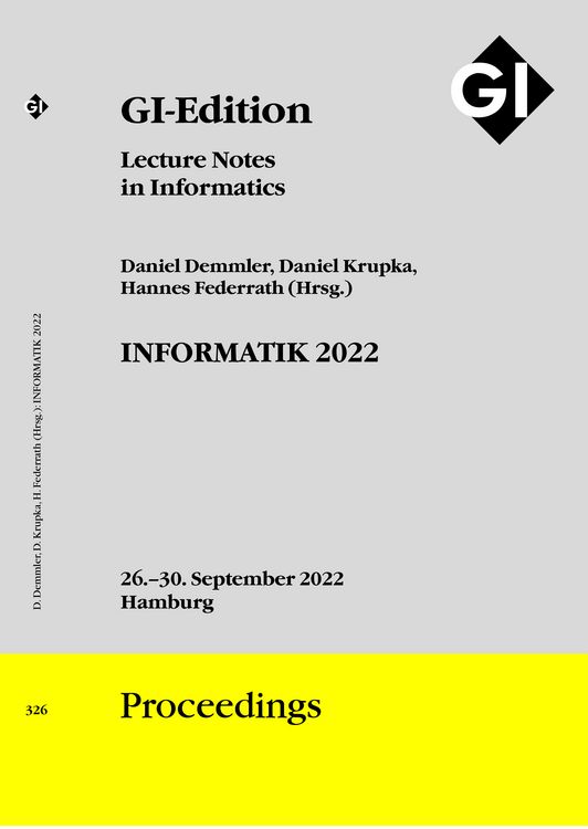 Produktbild: GI Edition Proceedings Band 326 "INFORMATIK 2022"