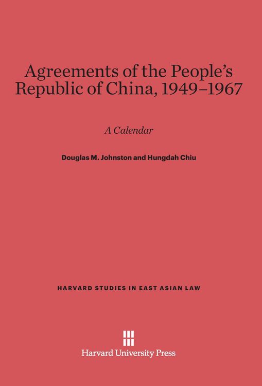 Produktbild: Agreements of the People's Republic of China, 1949-1967
