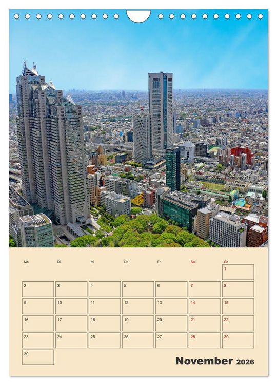 Produktbild: Tokio - Terminplaner (Wandkalender 2026 DIN A4 hoch), CALVENDO Monatskalender
