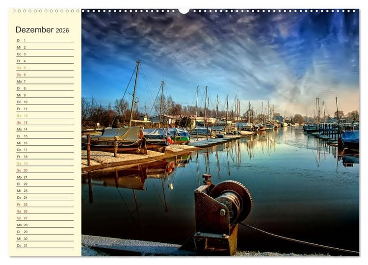 Produktbild: Friesland, verzauberte Landschaft an der Nordsee (hochwertiger Premium Wandkalender 2026 DIN A2 quer), Kunstdruck in Hochglanz