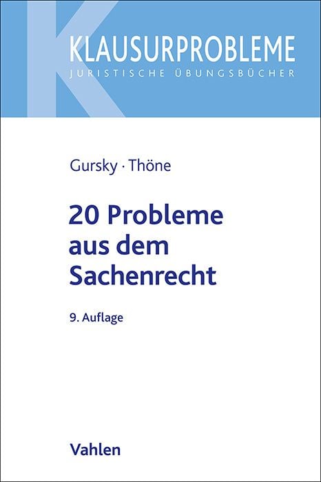 Produktbild: Klausurprobleme / 20 Probleme aus dem Sachenrecht