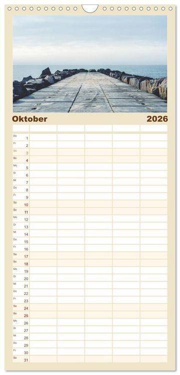 Produktbild: Familienplaner 2026 - Jutland - D&auml;nemarks Nordseek&uuml;ste mit 5 Spalten (Wandkalender, 21 x 45 cm) CALVENDO