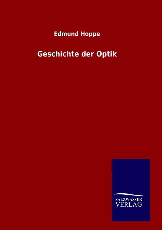 Produktbild: Geschichte der Optik