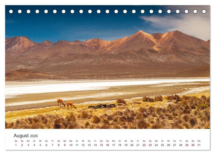 Produktbild: Geheimnisvolles Peru (Tischkalender 2026 DIN A5 quer), CALVENDO Monatskalender