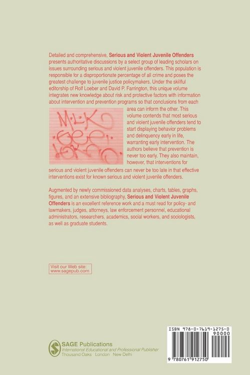 Produktbild: Serious and Violent Juvenile Offenders