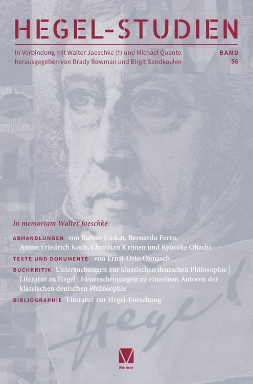 Produktbild: Hegel-Studien Band 56