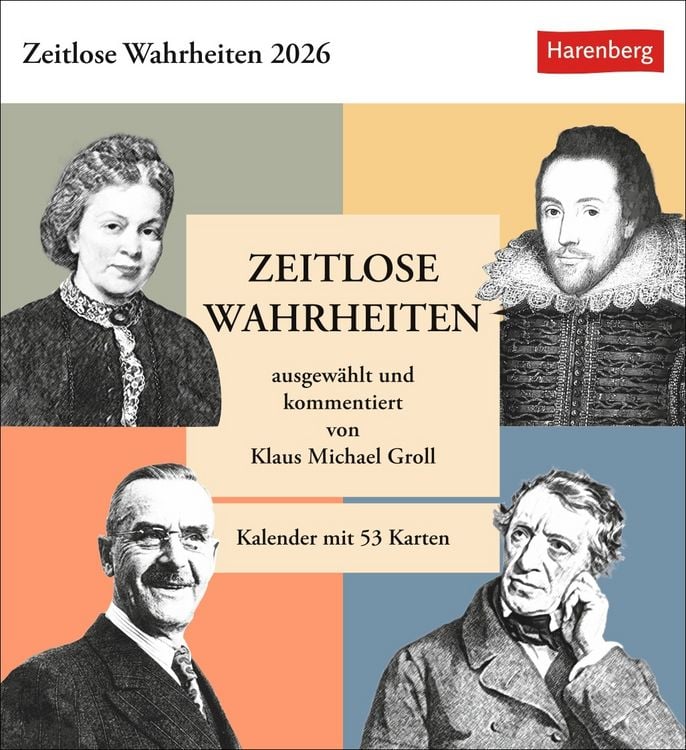 Bild vom Artikel Zeitlose Wahrheiten Postkartenkalender 2026 - Kalender mit 53 Karten, ausgewählt und kommentiert von Klaus Michael Groll vom Autor Klaus Michael Groll