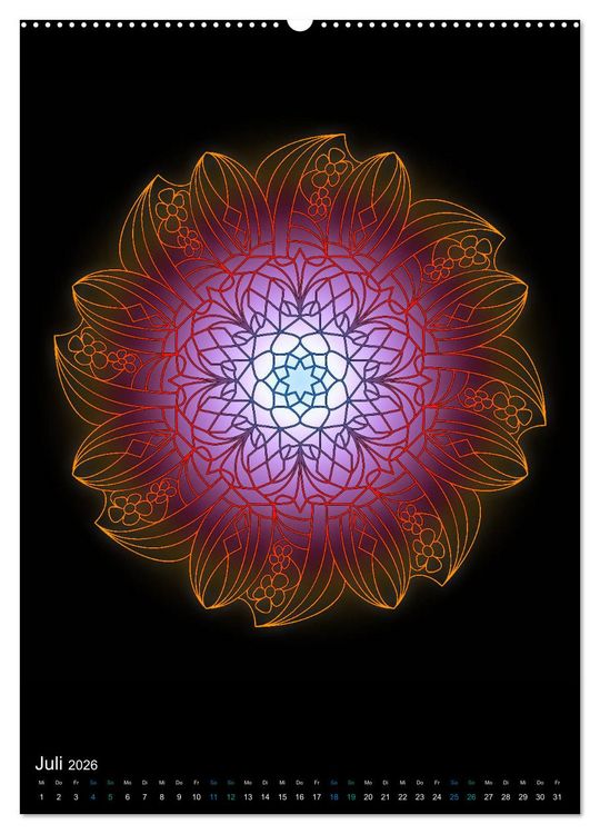 Produktbild: Mandala-Kalender 2026 (Wandkalender 2026 DIN A2 hoch), CALVENDO Monatskalender