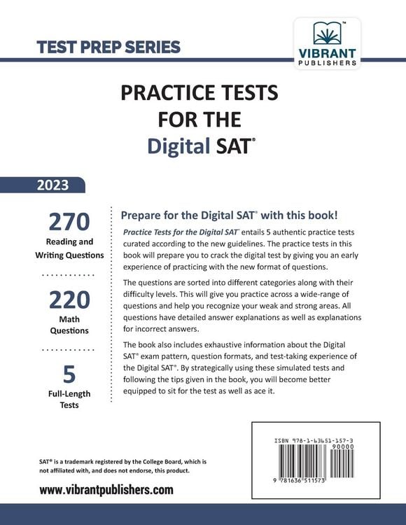 Produktbild: Practice Tests for the Digital SAT