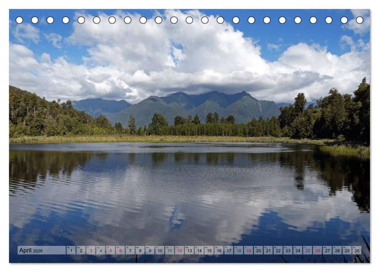 Produktbild: Kia ora, Aotearoa - Wunderbares Neuseeland (Tischkalender 2026 DIN A5 quer), CALVENDO Monatskalender