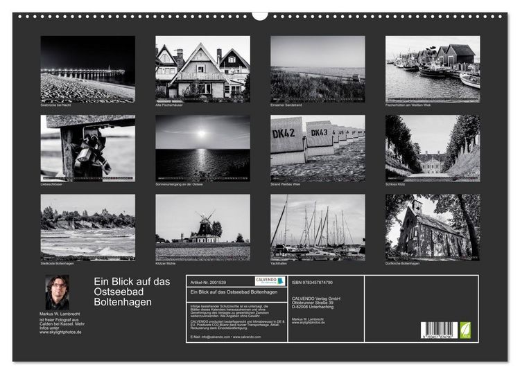 Produktbild: Ein Blick auf das Ostseebad Boltenhagen (Wandkalender 2026 DIN A2 quer), CALVENDO Monatskalender