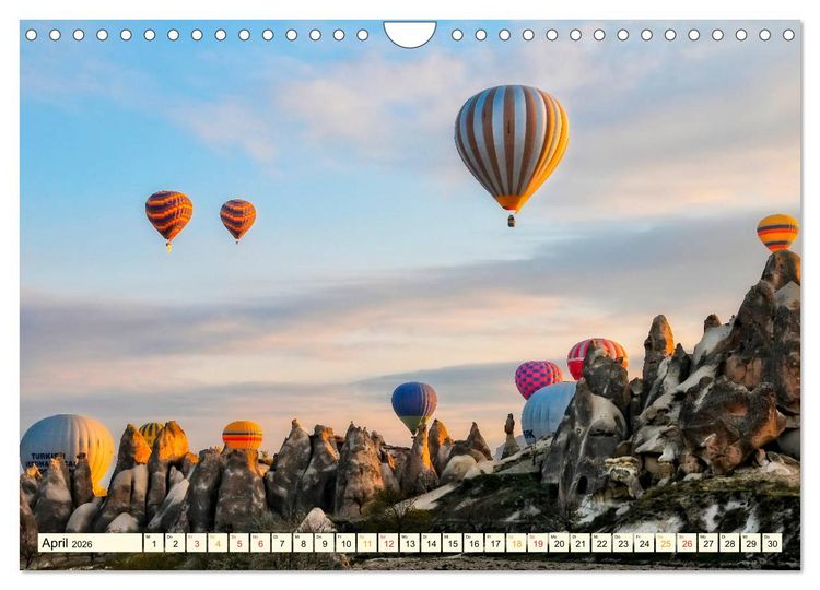 Produktbild: Mit dem Ballon &uuml;ber Kappadokien (Wandkalender 2026 DIN A4 quer), CALVENDO Monatskalender