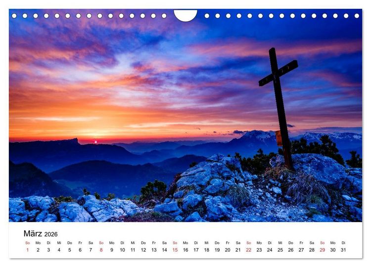 Produktbild: Berchtesgadener Berge im Licht (Wandkalender 2026 DIN A4 quer), CALVENDO Monatskalender
