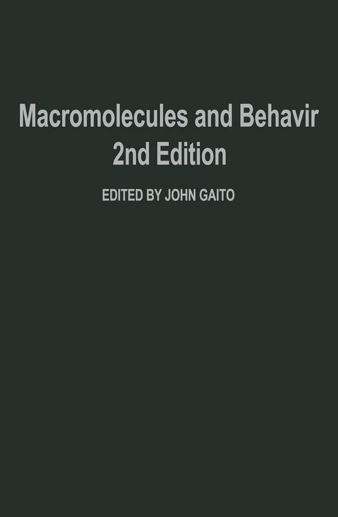 Produktbild: Macromolecules and Behavior