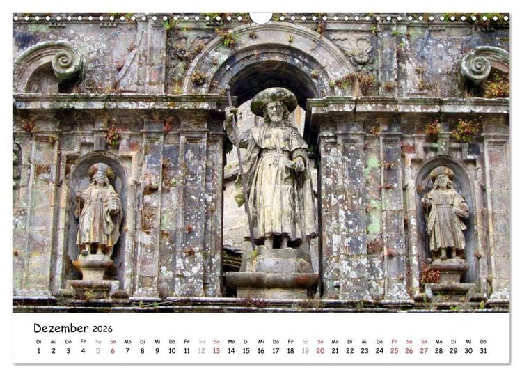 Produktbild: Jakobsweg - Camino Portugues (Wandkalender 2026 DIN A3 quer), CALVENDO Monatskalender