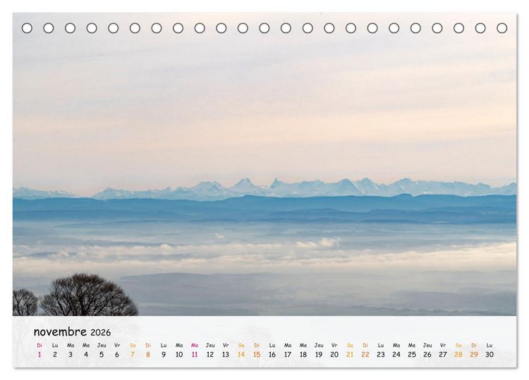 Produktbild: Sc&egrave;nes de cimes (Calendrier de bureau 2026 DIN A5 vertical), CALVENDO calendrier mensuel