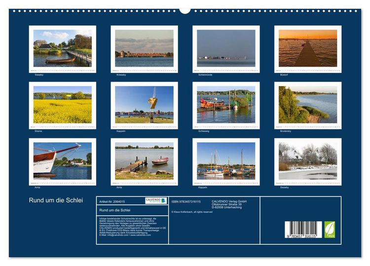 Produktbild: Rund um die Schlei (hochwertiger Premium Wandkalender 2026 DIN A2 quer), Kunstdruck in Hochglanz