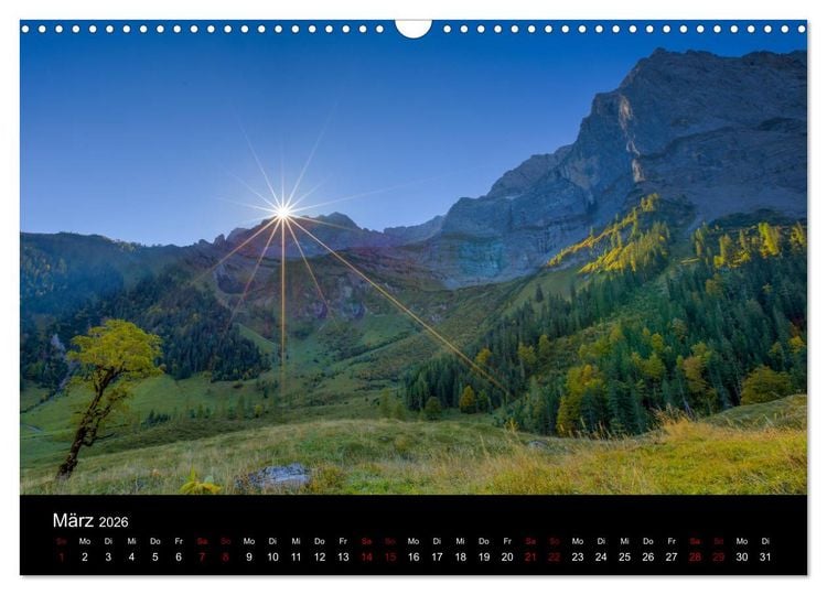 Produktbild: Licht &uuml;ber Alpenlandschaften (Wandkalender 2026 DIN A3 quer), CALVENDO Monatskalender