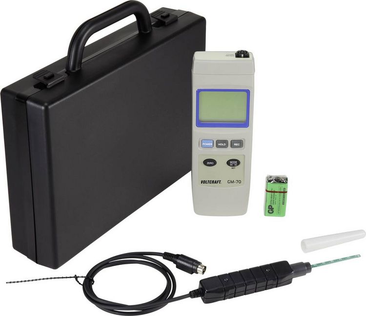 Produktbild: VOLTCRAFT GM-70 Magnetfeld Analyseger&auml;t bis 3 Tesla, AC / DC, max 60 Hz, Aufl&ouml;sung 0.1 mT, &plusmn;5%