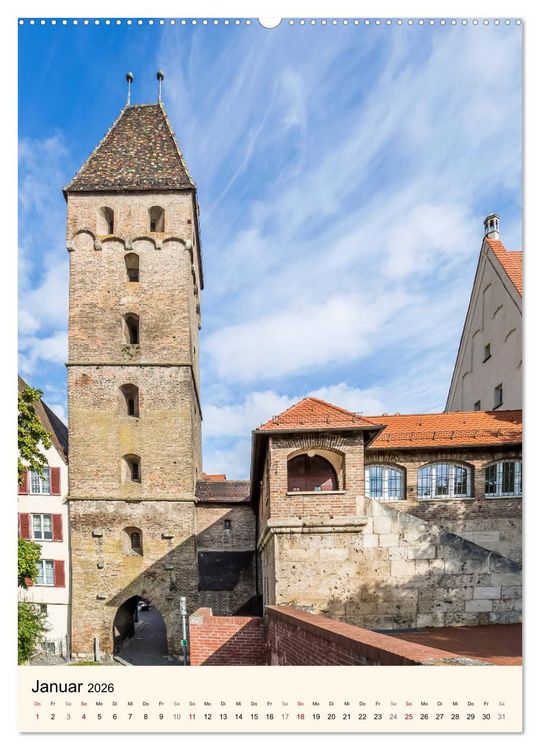 Produktbild: ULM Sehenswerte Orte (Wandkalender 2026 DIN A2 hoch), CALVENDO Monatskalender
