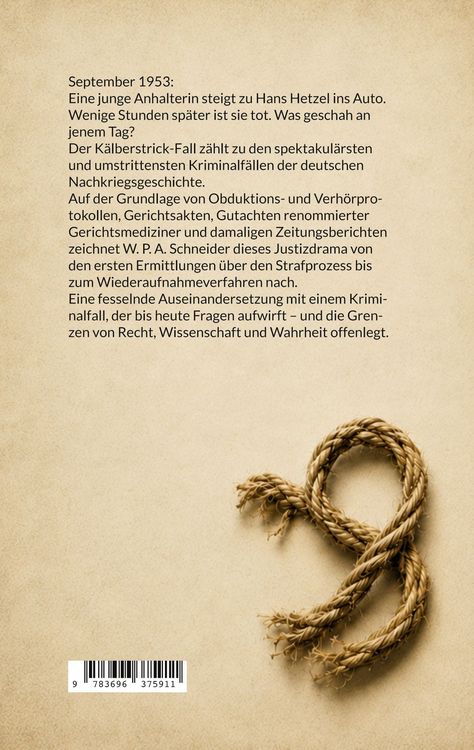 Produktbild: Der K&auml;lberstrick-Fall - Tod einer Anhalterin
