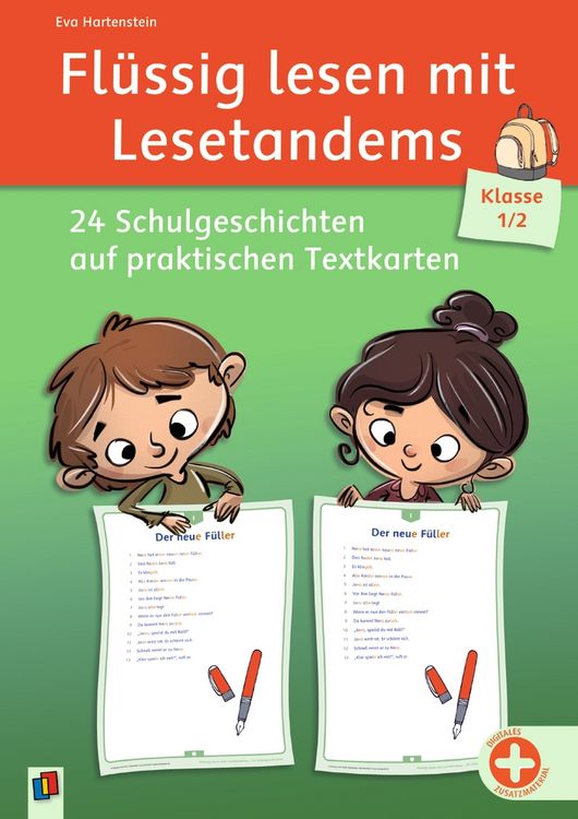Produktbild: Fl&uuml;ssig lesen mit Lesetandems &ndash; 24 Schulgeschichten, Klasse 1/2