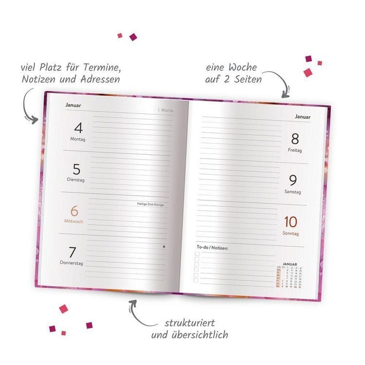 Produktbild: TR&Ouml;TSCH - Taschenkalender A6 Flowers 2027