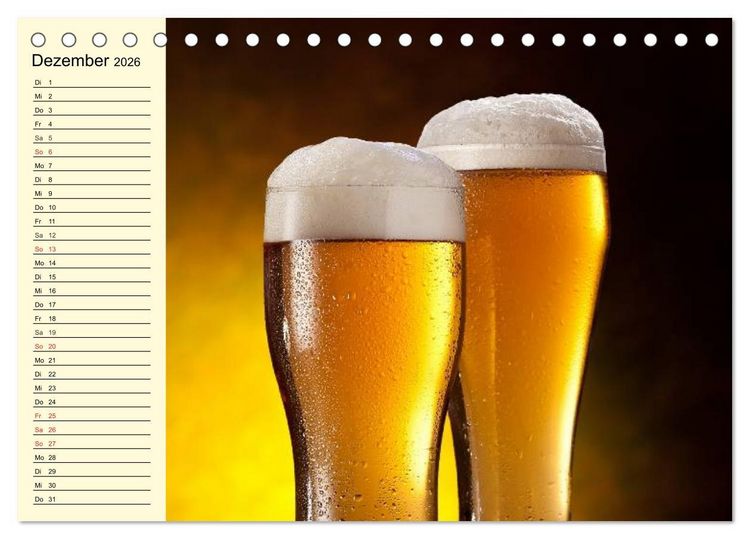 Produktbild: Bier. Die Kunst des Bierbrauens. Impressionen (Tischkalender 2026 DIN A5 quer), CALVENDO Monatskalender