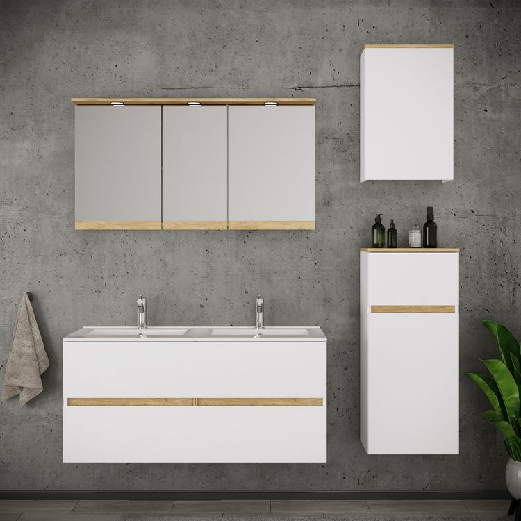 Produktbild: 5 tlg. Badm&ouml;bel-Set mit Waschbecken Cosila-I 111cm