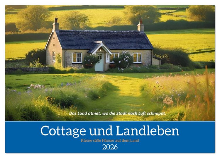 Produktbild: Cottage und Landleben (Wandkalender 2026 DIN A3 quer), CALVENDO Monatskalender