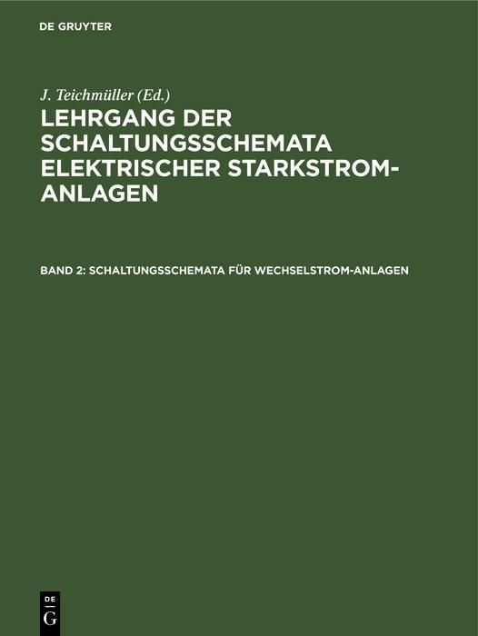 Produktbild: Schaltungsschemata f&uuml;r Wechselstrom-Anlagen