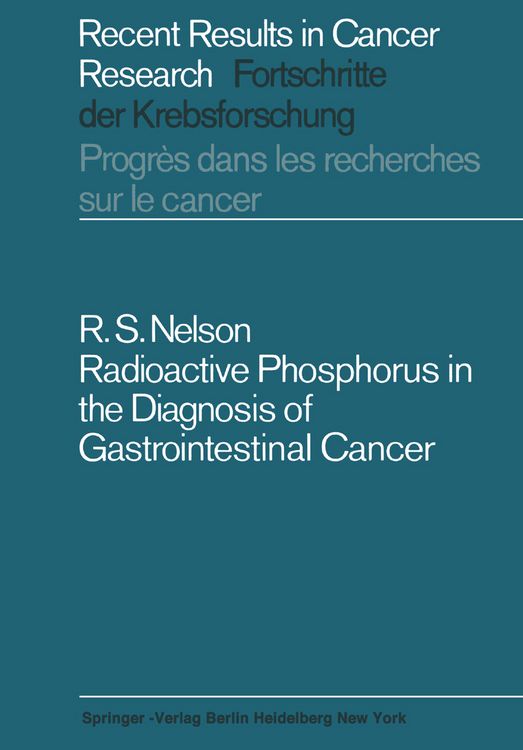 Produktbild: Radioactive Phosphorus in the Diagnosis of Gastrointestinal Cancer