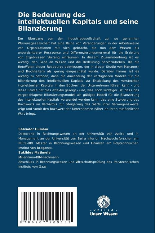 Produktbild: Die Bedeutung des intellektuellen Kapitals und seine Bilanzierung