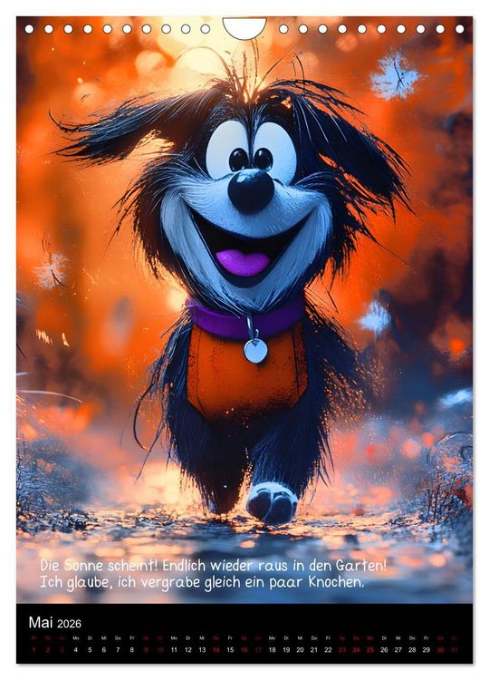 Produktbild: Good morning dog (Wandkalender 2026 DIN A4 hoch), CALVENDO Monatskalender