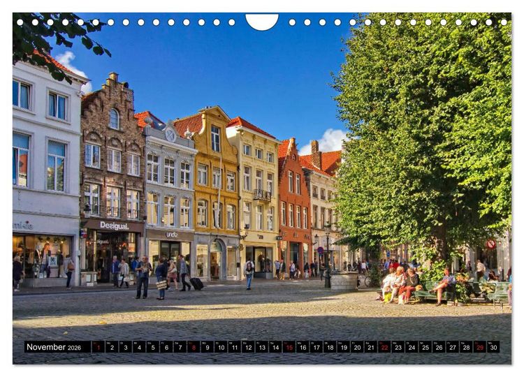 Produktbild: Stadtansichten Br&uuml;gge - das Venedig des Nordens (Wandkalender 2026 DIN A4 quer), CALVENDO Monatskalender