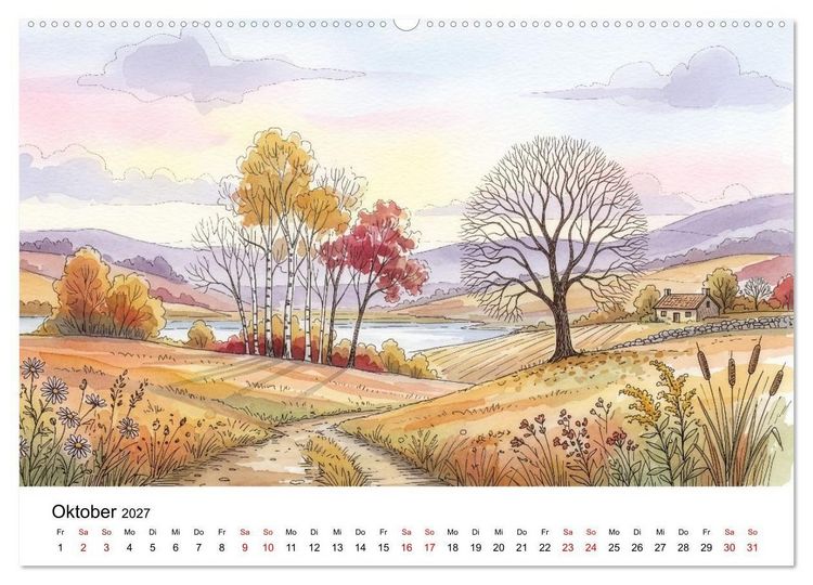 Produktbild: Einfach sch&ouml;n - Natur im Wandel der Jahreszeiten (Wandkalender 2027 DIN A2 quer), CALVENDO Monatskalender