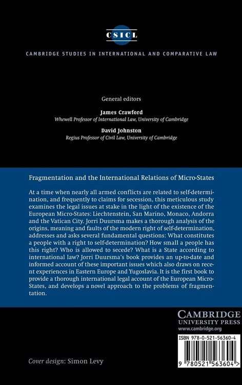 Produktbild: Fragmentation and the International Relations of Micro-States