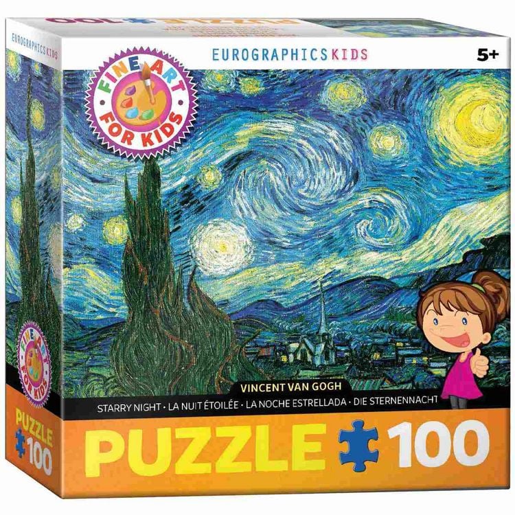 Produktbild: Starry Night by Vincent Van Gogh 100-Piece Puzzle