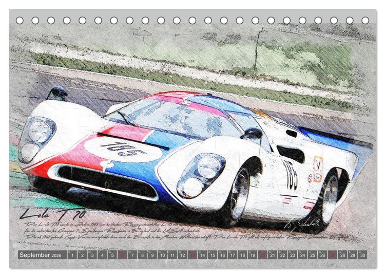 Produktbild: Rennsport am Limit (Tischkalender 2026 DIN A5 quer), CALVENDO Monatskalender