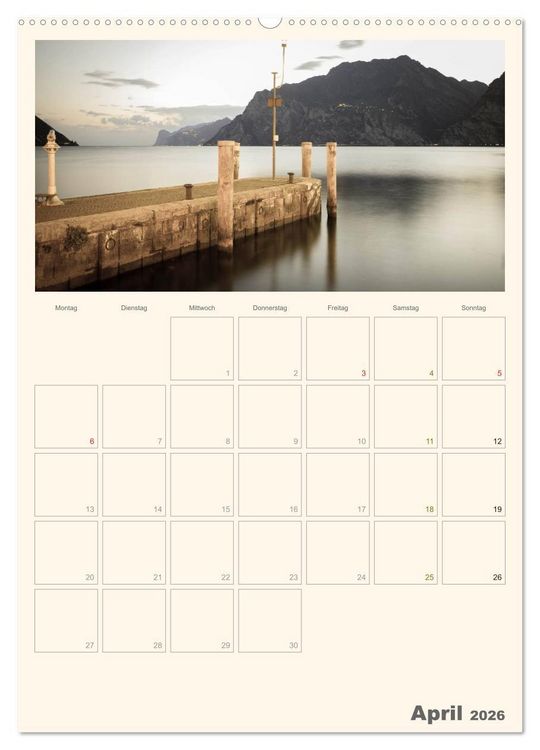 Produktbild: Der Gardasee im Norden 2026 (hochwertiger Premium Wandkalender 2026 DIN A2 hoch), Kunstdruck in Hochglanz