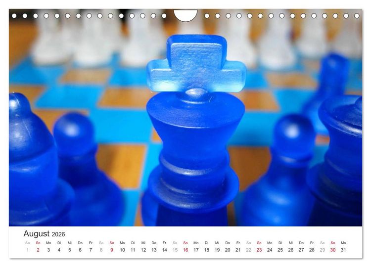 Produktbild: Schach 2026. Impressionen von Figuren und Spielen (Wandkalender 2026 DIN A4 quer), CALVENDO Monatskalender